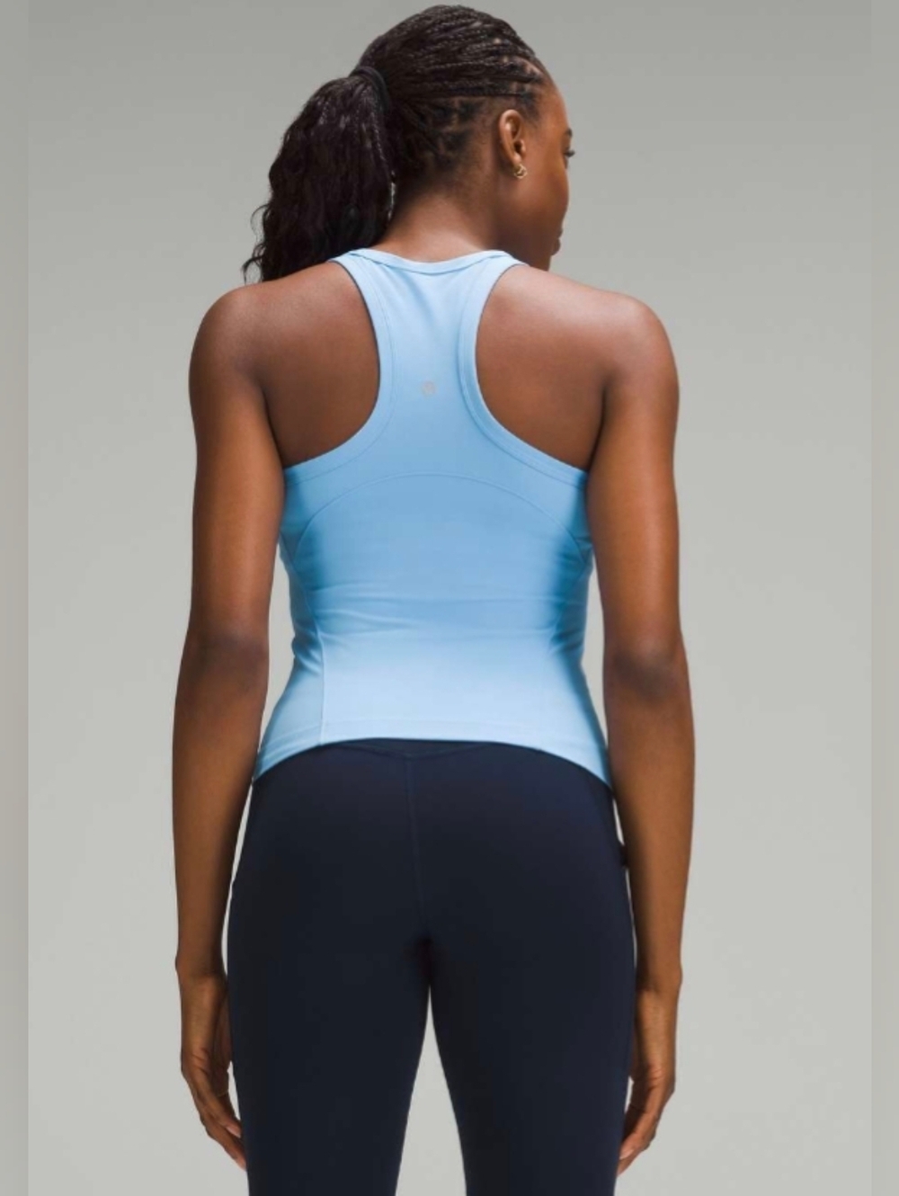 Lululemon Align Waist-Length Racerback Tank Top Aero Blue - Picture 2 of 5